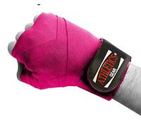 Athletics Gear Advanced Boxing Hand Wraps (coppia) - 3,5 metri elastici per mani con chiusura in velcro per sport da combattimento, MMA e arti marziali (rosa)