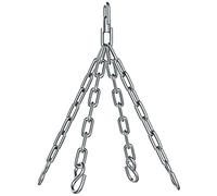 Athletics Gear AG Catena per Sacco da Boxe di Athletics Gear Catena per Gancio per Sacco da Boxe, Acciaio Inossidabile Resistente, Lunghezza 48 cm, 4 Ganci, Girevole a 360 Gradi, Regge Fino a 150 kg