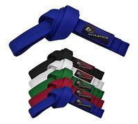 Athletics Gear AG Cintura da karate per arti marziali, 100% cotone con cinture a cuciture multiple, per BJJ, Judo, Taekwondo e Karate (blu, 280cm)