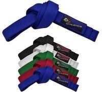 Athletics Gear AG Cintura da karate per arti marziali, 100% cotone con cinture a cuciture multiple, per BJJ, Judo, Taekwondo e Karate (blu, 220 cm)