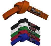 Athletics Gear AG Cintura per arti marziali in 100% cotone, larghezza 4,25 cm, spessore 4 mm, 7 colori, 6 misure (arancione, 320 cm)