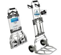 ATHLON TOOLS Carrello pieghevole per carichi pesanti, 150 kg - Alluminio - Grandi ruote scorrevoli con superfici morbide e cuscinetti a sfera, 2 corde estensibili - Modello 2025