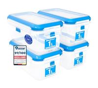 ATHLON TOOLS Set di 4 contenitori per alimenti da 1 L, qualità professionale - 100% ermetici e a tenuta stagna - da -40 a +100 °C - adatti a tutti i tipi di alimenti - senza BPA