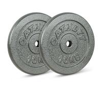 Athlyt Dischi pesi in ghisa con foro da 25 mm, 2 x 10 kg - Set per allenamento e home gym