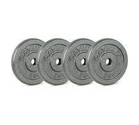 Athlyt Dischi pesi in ghisa con foro da 25 mm, 4 x 5 kg - Set per allenamento e home gym