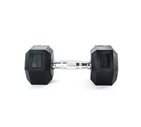 Athlyt Manubrio esagonale gommato, 12,5 kg - Manubrio per allenamento e home gym