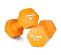 Athlyt Set di manubri per dip in neoprene, 2 x 8 kg, arancione