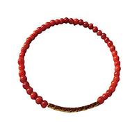 AthuAh Bracciale Feng Shui, Ricchezza del Sud Autentico Cristallo d'oro 14K Reiki amuleto Fortunato ricchezza allontanare Gli Spiriti maligni Braccialetto Regalo ispiratore (Color : Gold_8 Inches)