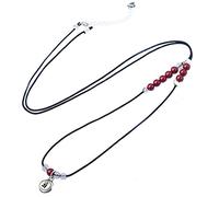 AthuAh Collana con quarzo cinabro naturale in argento sterling con ciondolo Buddha, collana con ciondolo, cristallo di quarzo, ricchezza, fortuna, amuleto regolabile (Color : Necklace)