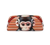 AthuAh The Silent Monkey, astuccio portatile per matite e cancelleria con cerniera, organizer di grande capacità, unisex, Argento, Taglia unica, Organizer per imballaggio