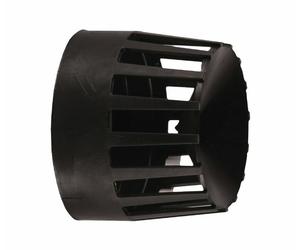 ATI - TERMINALE SCARICO ORIZZONTALE NYLON MASCHIO DN. 80 NERO MM. 10-8S