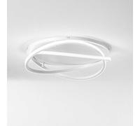 ATIA P/M - LAMPADARIO A SOFFITTO BIANCO A LED 3000K 2800LM 50W IN ALLUMINIO E SILICONE DIMMERABILE D.60CM