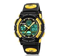 ATIMO Orologio impermeabile multifunzione a LED per bambini - Regali per bambini, Giallo, Cinturino