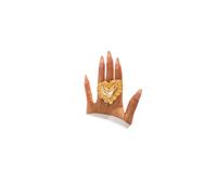 Atiptu Anelli da donna a forma di cuore in oro, regolabili, spessi, gioielli con cuore gonfio, regalo alla moda per lei, Rame, Nessuna pietra preziosa