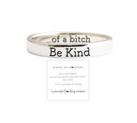 Atiptu Anello con scritta "Be Kind of a Bi Ch", da donna, gioiello motivazionale per sorelle, amiche, sii gentile... di un anello mantra Bich, Acciaio inossidabile, Nessuna pietra preziosa