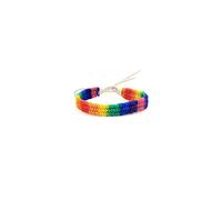 Atiptu Braccialetto arcobaleno LGBT Gay Pride per uomini e donne fatto a mano intrecciato braccialetto dell'amicizia braccialetto regolabile elasticizzato coppia braccialetti lesbiche gay pride
