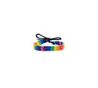 Atiptu Braccialetto arcobaleno LGBT Gay Pride per uomini e donne fatto a mano intrecciato braccialetto dell'amicizia braccialetto regolabile elasticizzato coppia braccialetti lesbiche gay pride