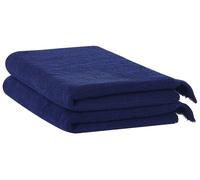 ATIU Set di 2 asciugamani Tessuto a spugna Blu marino