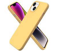 Atiyoo Custodia per iPhone 14 Plus, Slim Liquid Silicone Phone Case, Custodia in silicone per iPhone 14 Plus, Silky Soft Phone Case con protezione schermo, Giallo