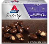Atkins Endulge Treats, Chocolate Covered Almonds, 1 Oz. packs, 5 Count (Pack of 4)