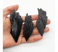 AtkitS Minerale a Forma di Piuma d'Angelo di Pietra di Quarzo di Cristal di cianite di tormalina Nera Naturale Home Decor(100g)