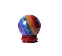 AtkitS Natural Crystal Gem Ball Crystal Witchcraft Ball Quartz Massage Ball Home Decoration WHRLQXM(Color:Chakela)