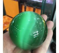 AtkitS Sfera di cristallo verde occhio di gatto decorazione per la casa (55-60 mm)