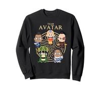 ATLA Team Avatar Chibi Character Group Retro Cartoon Felpa
