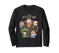 ATLA Team Avatar Chibi Character Group Retro Cartoon Maglia a Manica
