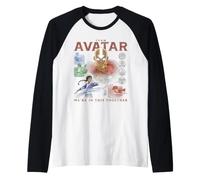 ATLA Team Avatar We're in This Together Collage Cartoon Maglia con Maniche Raglan