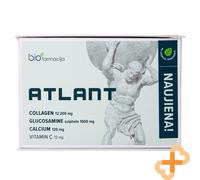 ATLANT 28 Bustine Collagene Glucosamina Calcio Complesso Vitamina C Cartilagi...