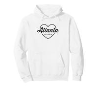 Atlanta Georgia Amore Cuore Retro Script Viaggi America Felpa con Cappuccio