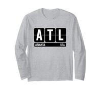 Atlanta Georgia USA Souvenir di Viaggio Bianco Maglia a Manica