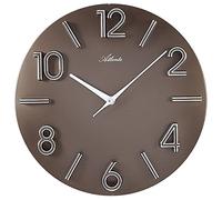 Atlanta, Orologio analogico da parete, 4397-3, marrone, rund