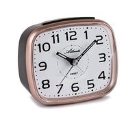 Atlanta Sveglia al quarzo senza ticchettio con luce Snooze analogico rame - 2142-18