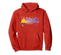 atlantans, Orizzonte, colorito, Cityscape, Atlanta Felpa con Cappuccio
