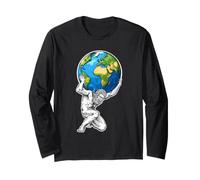 Atlante Che Tiene la Terra Maglia a Manica