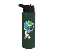 Atlante che tiene la terra Stainless Steel Insulated Water Bottle