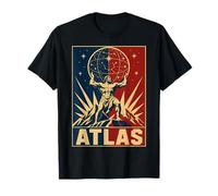 Atlante cosmico Titano Greco Holding Stars Sky Maglietta
