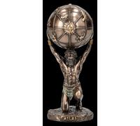 Atlante Figura Porta Globus - Mitologia Veronese Statua Decorativa Fantasy Olymp