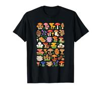 Atlante Illustrato Funghi del Bosco Tavola Maglietta