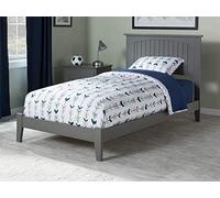 Atlantic Furniture AFI, letto Nantucket Twin XL Foundation Bed con caricatore USB collegabile, grigio