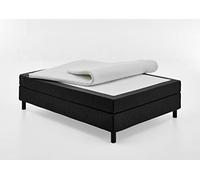 Atlantic Home Collection HAPPY - Letto senza testiera, materasso a molle Bonell, durezza H2, in tessuto, 120 x 200 cm, altezza ca. 58 cm, colore: Nero