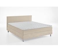 Atlantic Home Collection Letto da boxe con griglia e materasso a molle H3, in legno, crema, 160 x 200 cm