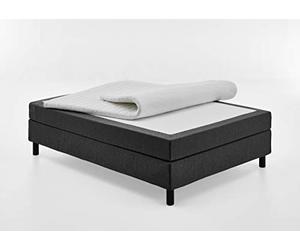 Atlantic Home Collection Letto Happy box senza testiera, materasso a molle Bonell, durezza H2, tessuto, antracite, 120 x 200