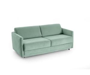 Atlantic Home Collection Limone - Divano letto con imbottitura di alta qualità, per un sonno notturno riposante, una piazza da 140 a 200 cm, dimensioni (L x P x A) 193 x 93 x 90 cm, verde menta