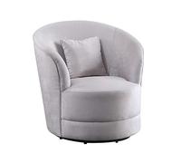 Atlantic Home Collection Poltrona Colin, 360 gradi, velluto, grigio, LxPxA: 84 cm x 85 cm x 84 cm