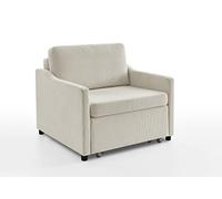 Atlantic Home Collection Poltrona letto Anella, crema, larghezza x profondità x altezza: 93 x 93 x 85 cm