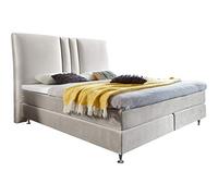 Atlantic Home Collection Rita - Materasso a molle insacchettate a 7 zone, rivestimento in velluto e testiera imbottita