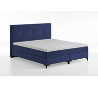 Atlantic Home Collection Romy - Letto a molle insacchettate, con testiera classica, durezza 3, con topper, colore: Blu navy